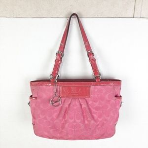 Vintage Hot Pink Coach Shoulder Purse Handbag J0993-F14281